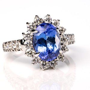 Tanzanite & Diamond  Ring